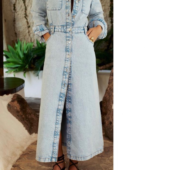 Zara Z1975 DENIM MIDI DRESS 0108/044 - Picture 7 of 10